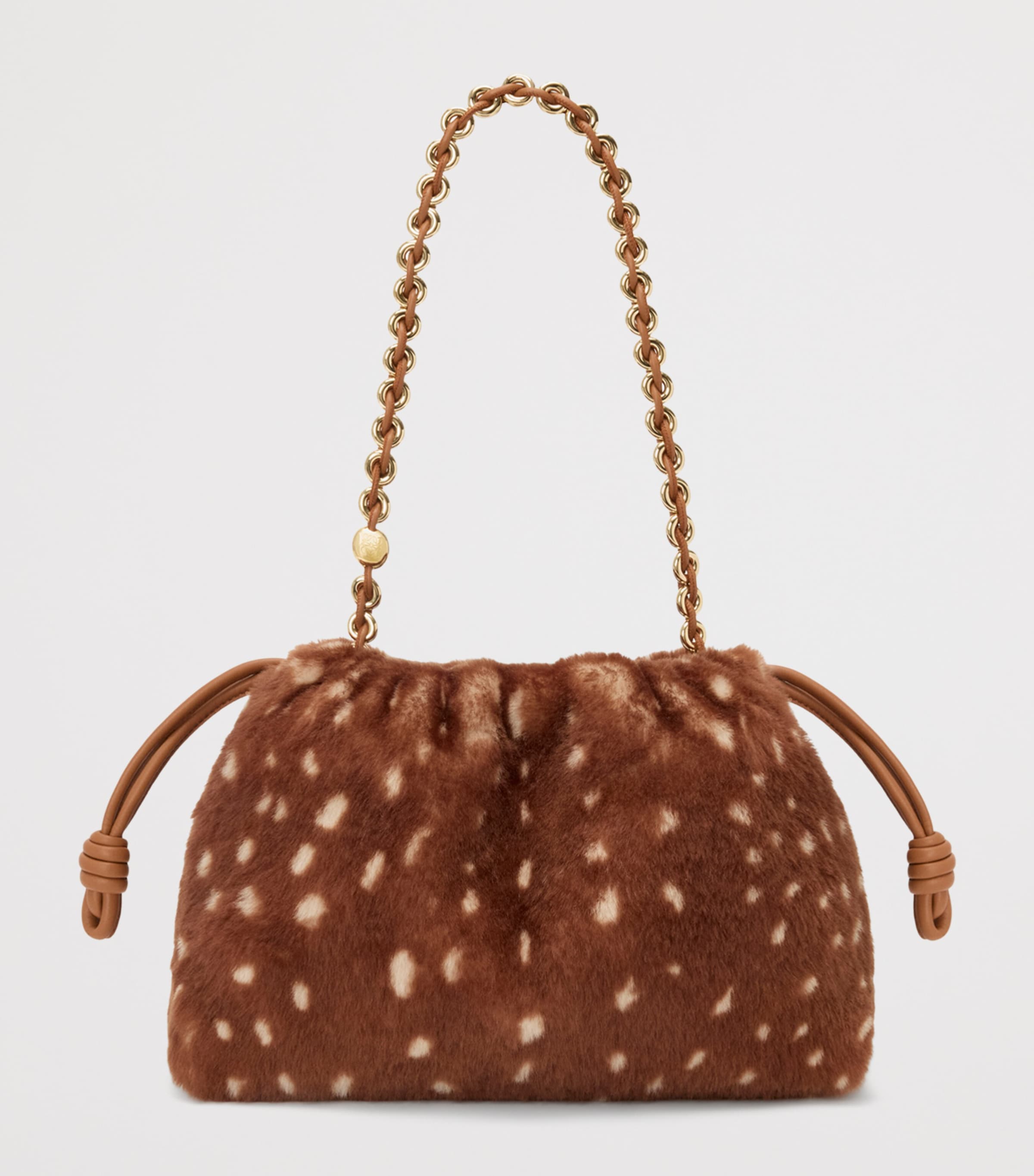 LOEWE medium shearling Flamenco shoulder bag, imported from the UK
