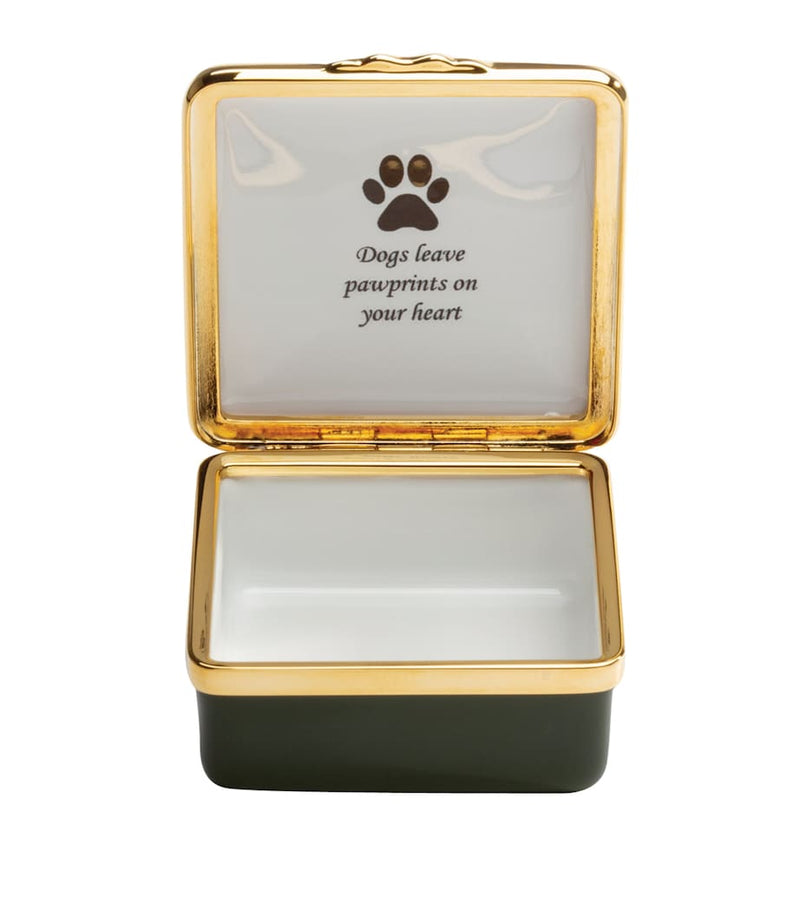Halcyon Days Message Pawprints trinket box, UK version