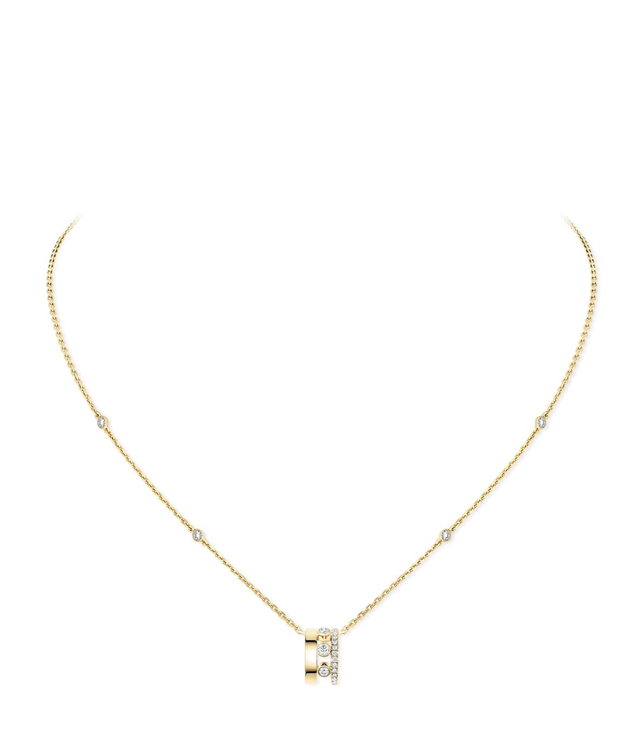 Messika Move Romane yellow gold diamond necklace 0.31ct, imported from the UK