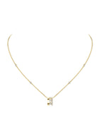 Messika Move Romane yellow gold diamond necklace 0.31ct, imported from the UK