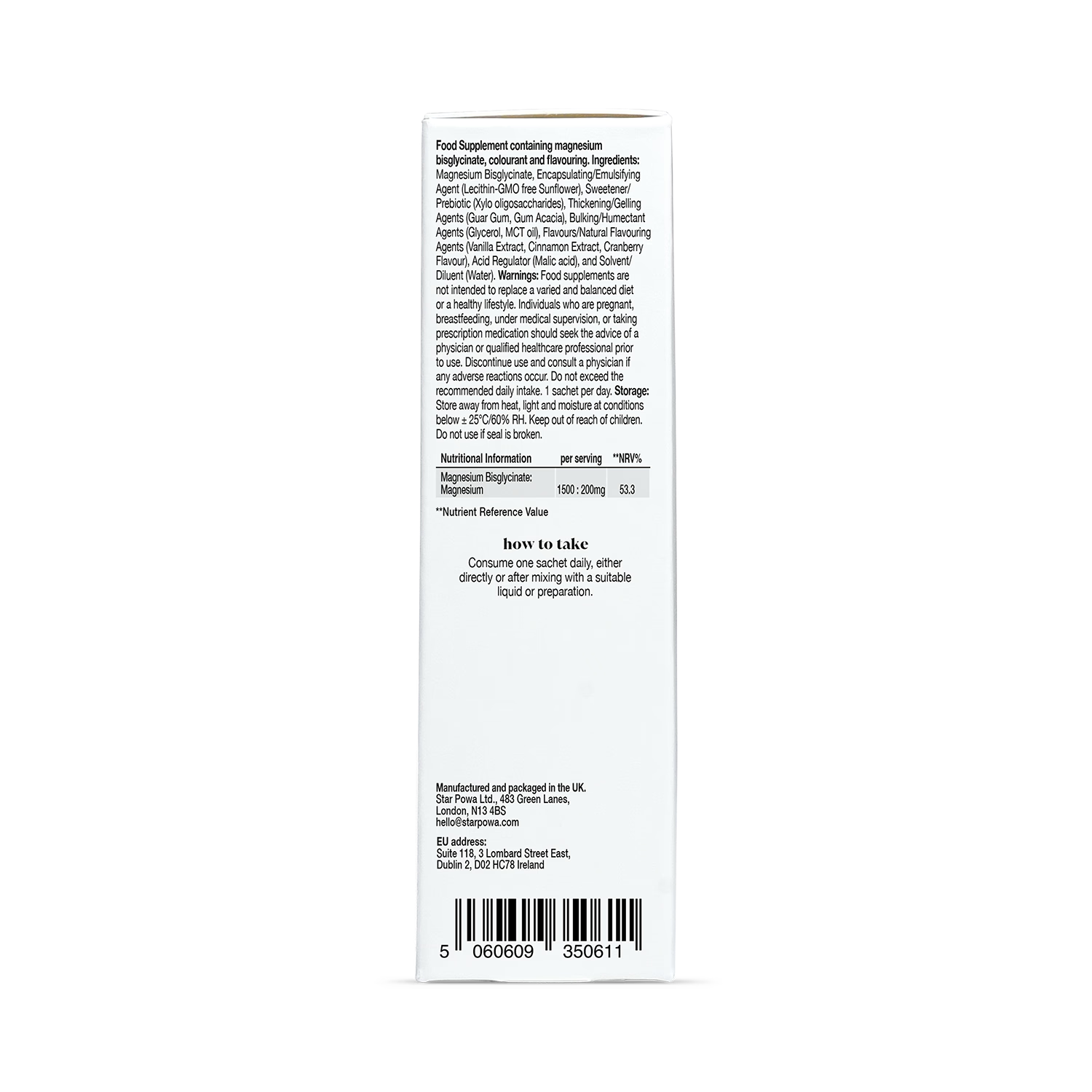 Starpowa magnesium liposomal cranberry 14 sachets - British product