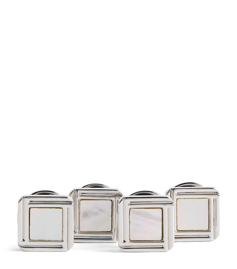 Babette Wasserman Celtic mother of pearl cufflinks 2.2cm (British brand)