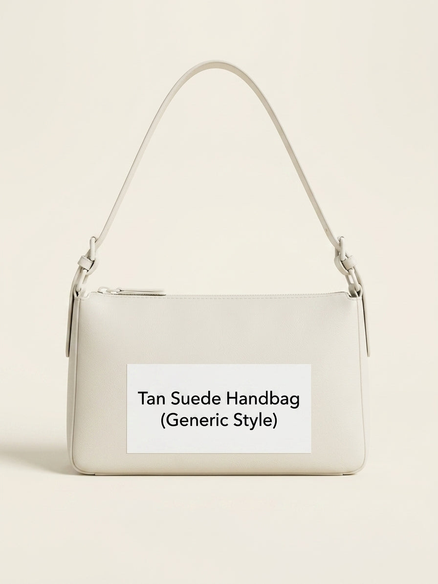 Balenciaga mini suede cross-body bag with brass hardware (British brand)