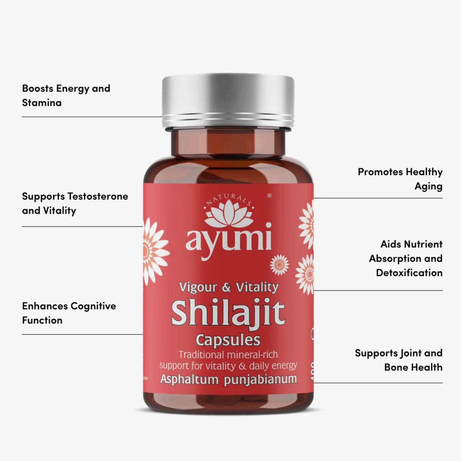 Ayumi Shilajit vegan capsules 60 capsules, imported from the UK