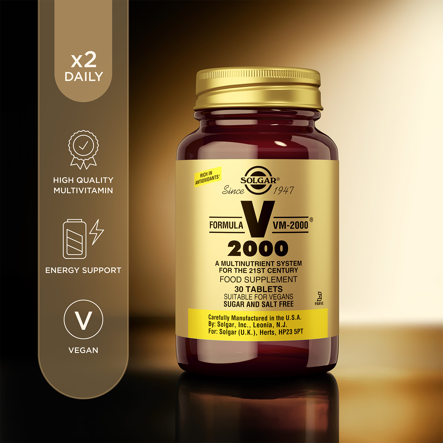 Solgar Formula VM-2000 multivitamin 180 tablets, imported from the UK