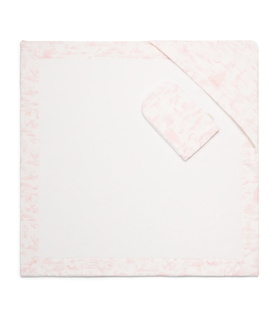Harrods organic cotton hooded towel and mitt set, UK version