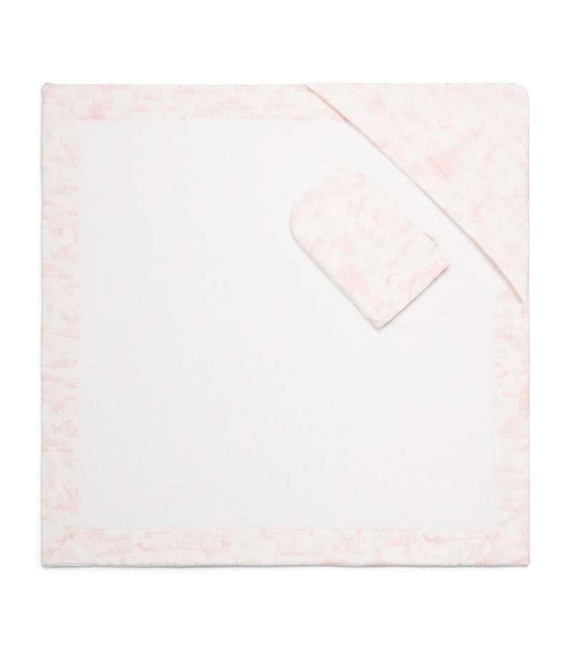 Harrods organic cotton hooded towel and mitt set, UK version