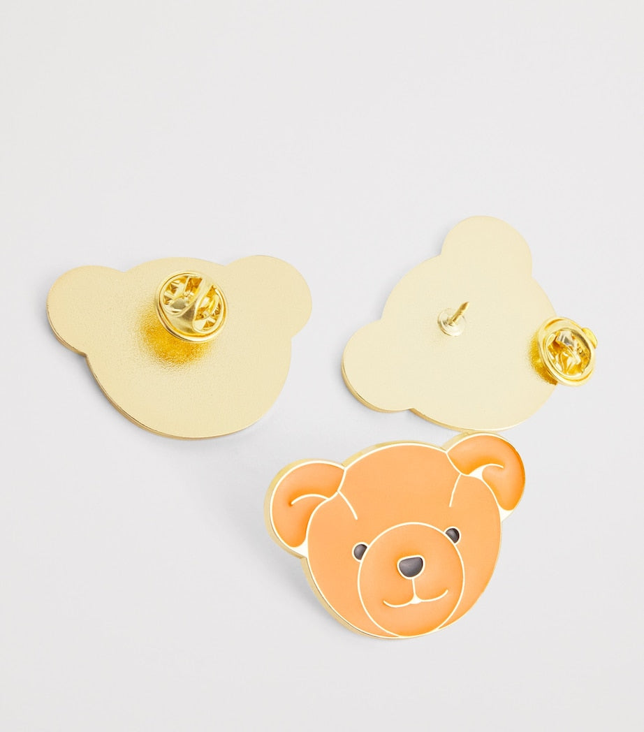 Harrods bear pin badge set of 3, UK version