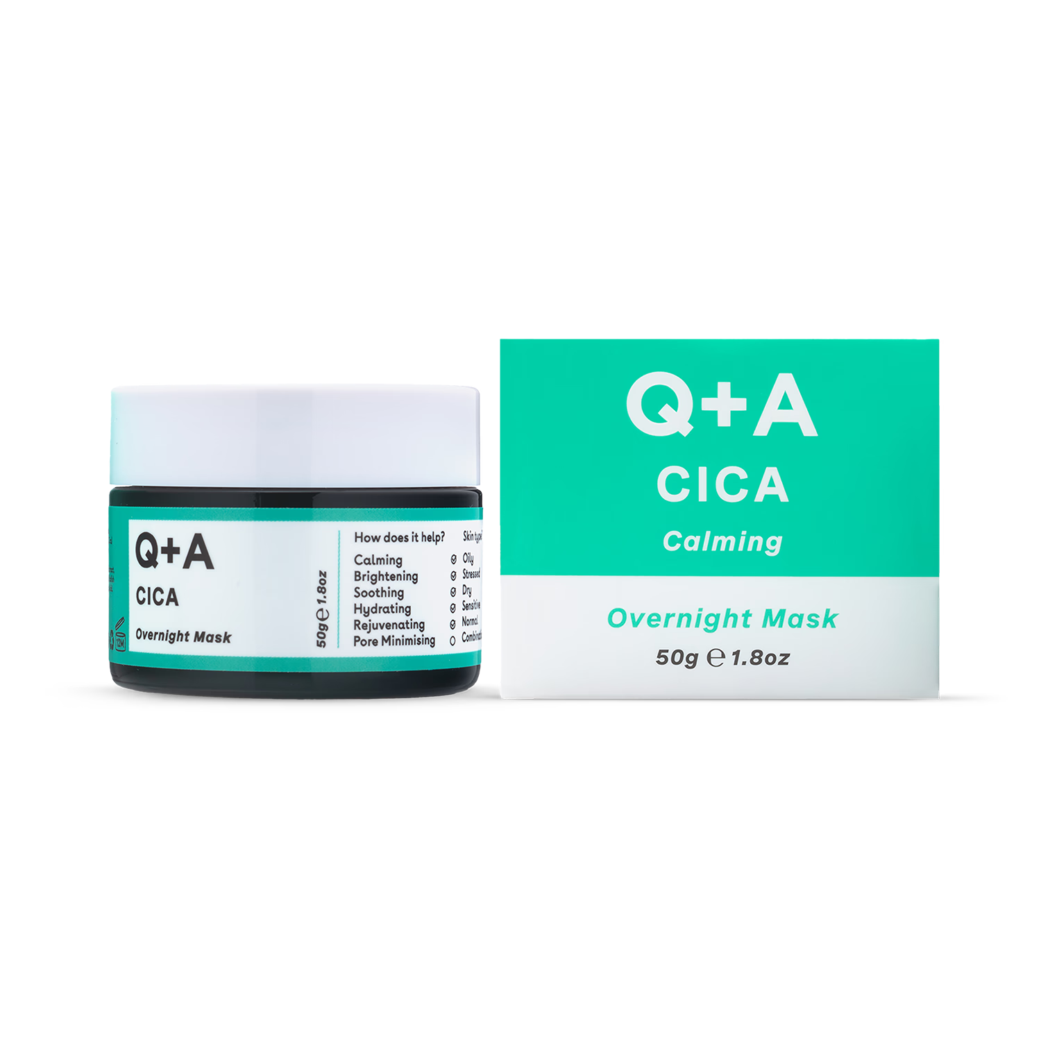 Q+A Cica Calming Overnight Mask 50ml (British brand)