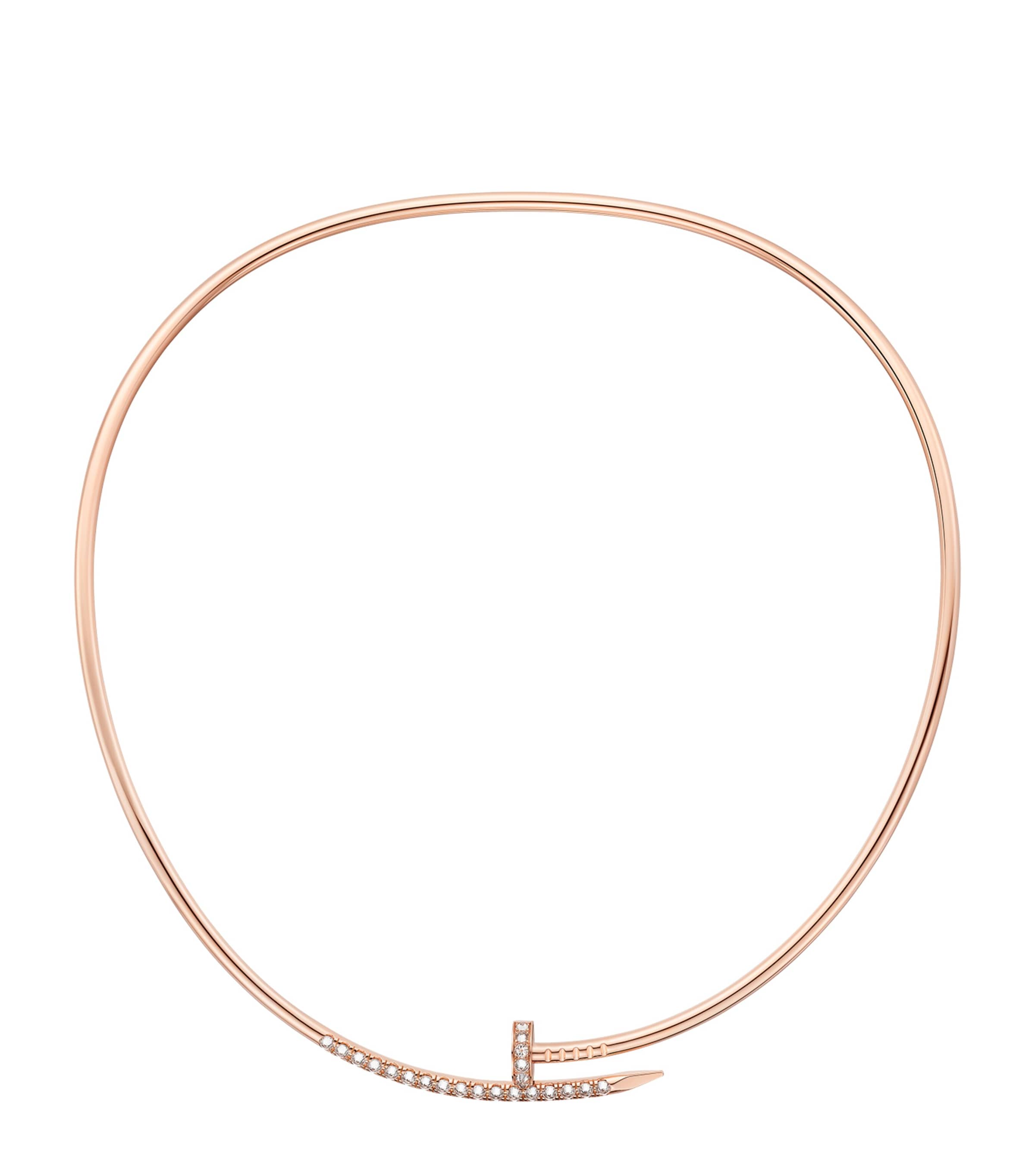 Cartier Juste un Clou rose gold diamond torque necklace (British brand)
