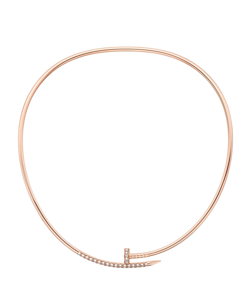 Cartier Juste un Clou rose gold diamond torque necklace (British brand)