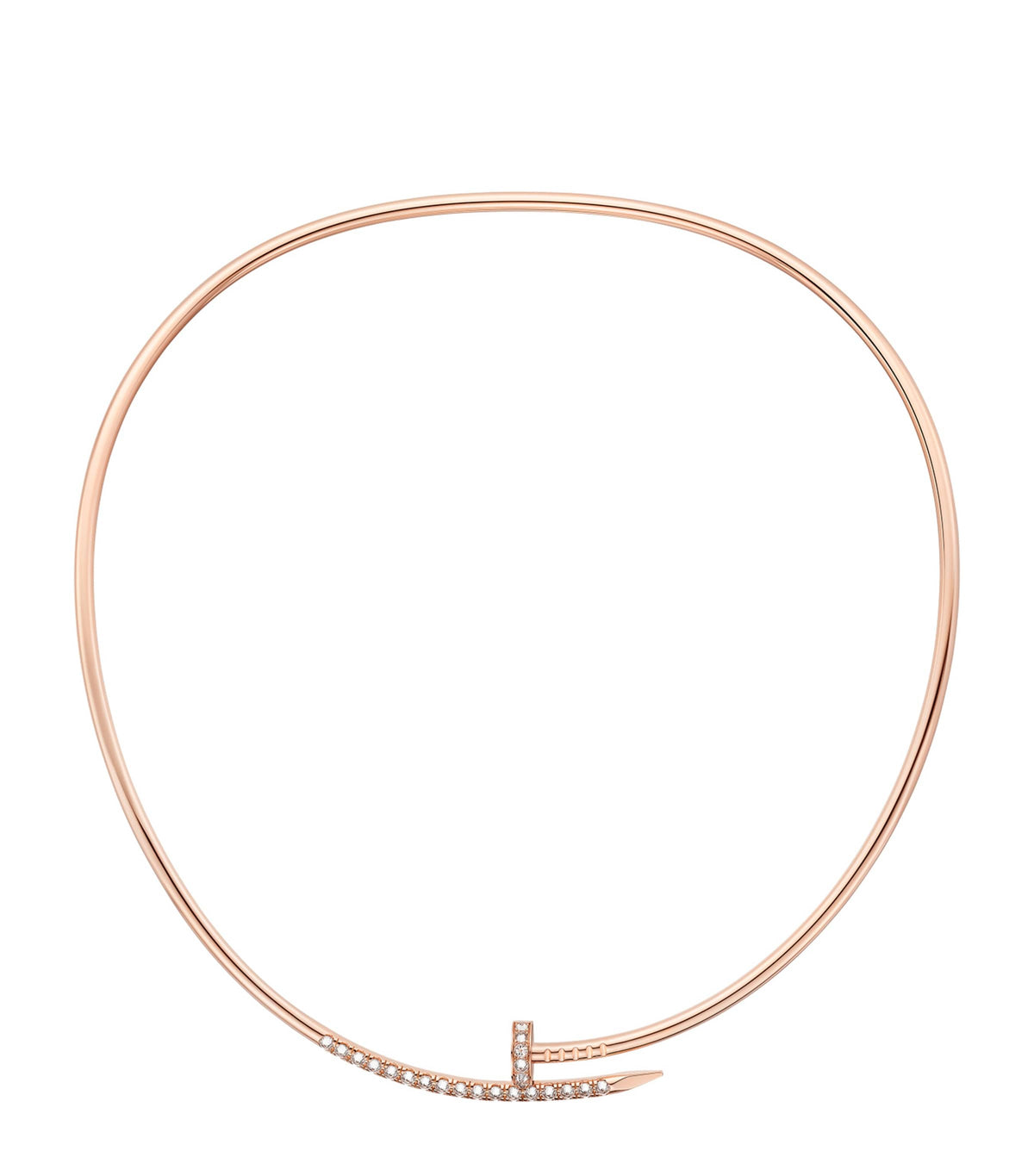 Cartier Juste un Clou rose gold diamond torque necklace (British brand)