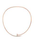 Cartier Juste un Clou rose gold diamond torque necklace (British brand)
