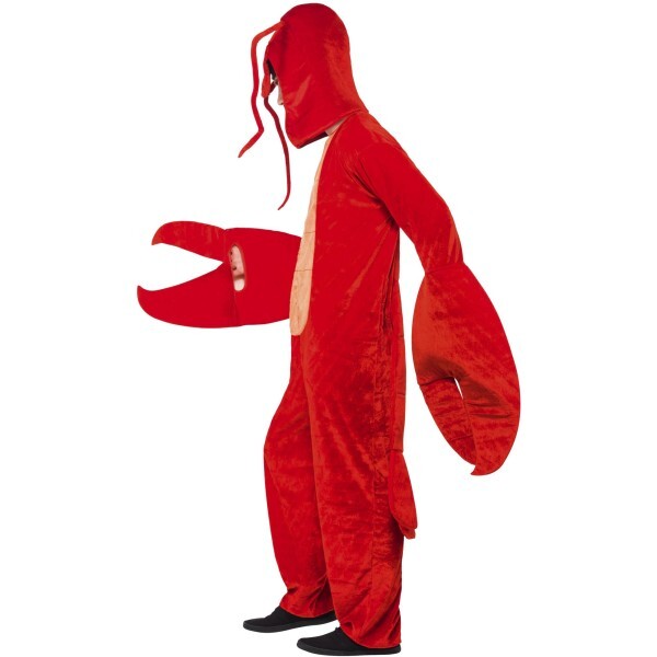 Smiffys lobster costume red all-in-one with hood, UK version