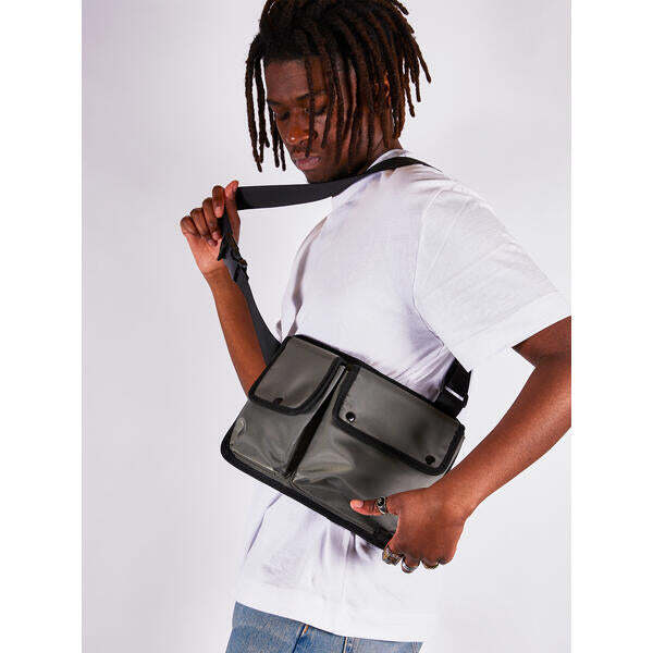 SVNX nylon chest bag moss compact size, imported from the UK