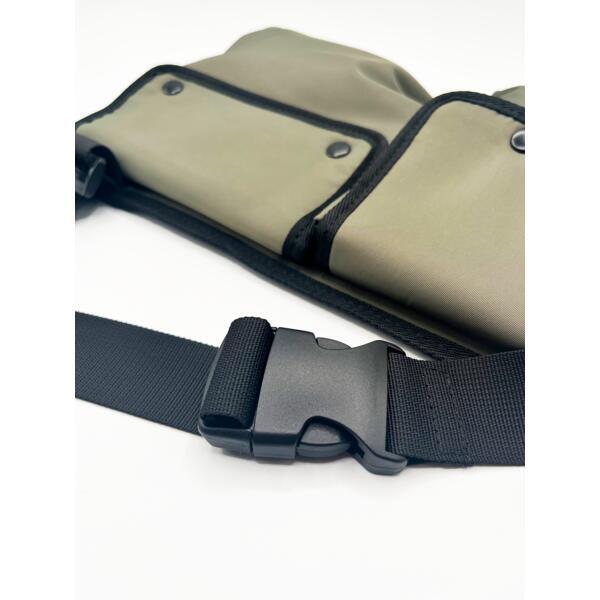 SVNX nylon chest bag moss compact size, imported from the UK