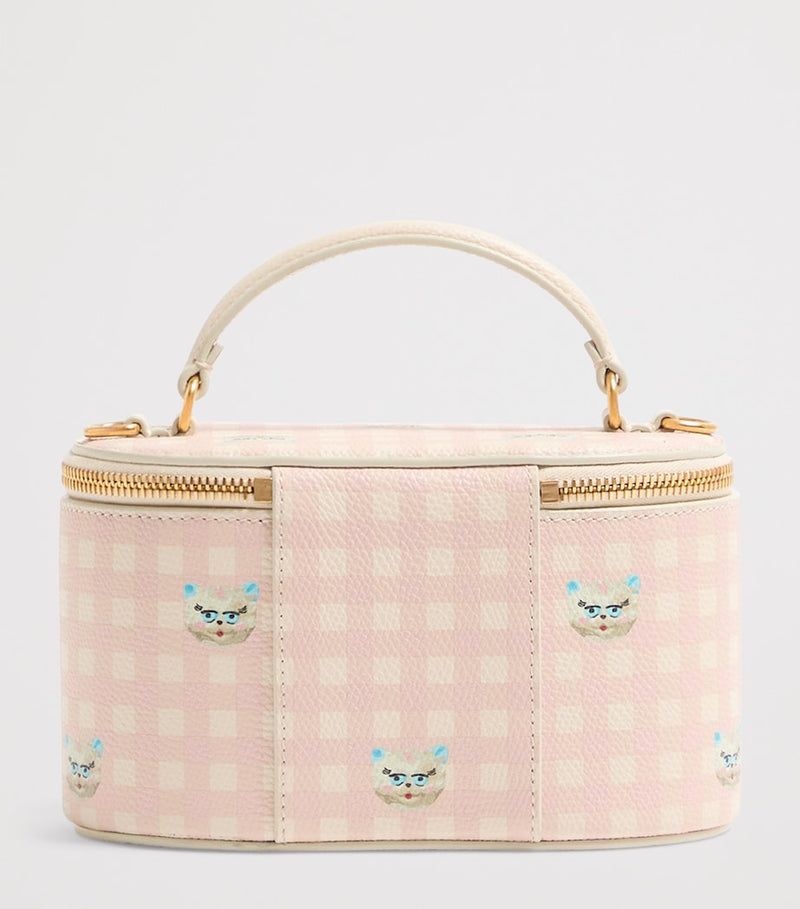 Valentino Garavani mini leather vanity case top-handle bag - British product