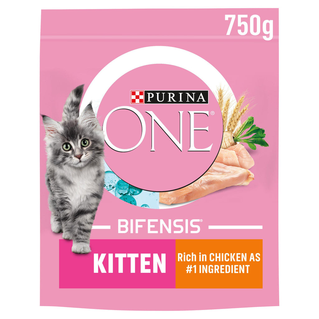 Purina One Kitten Dry Cat Food Chicken & Wholegrain 750g