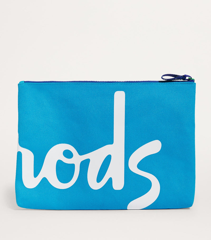 Harrods large cotton logo pouch, UK version
