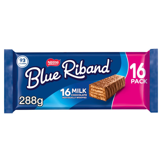 Blue Riband Milk Chocolate Wafer Biscuit Bar Multipack x16 GOODS Sainsburys   
