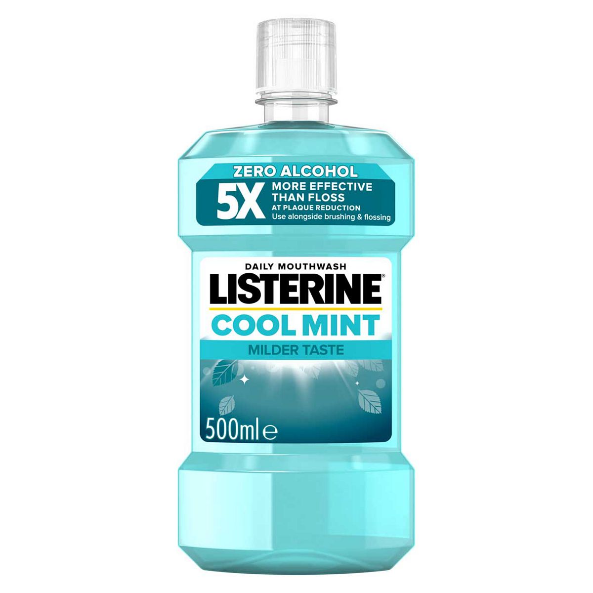 LISTERINE® Cool Mint Milder Taste Alcohol Free Mouthwash 500ml GOODS Boots   