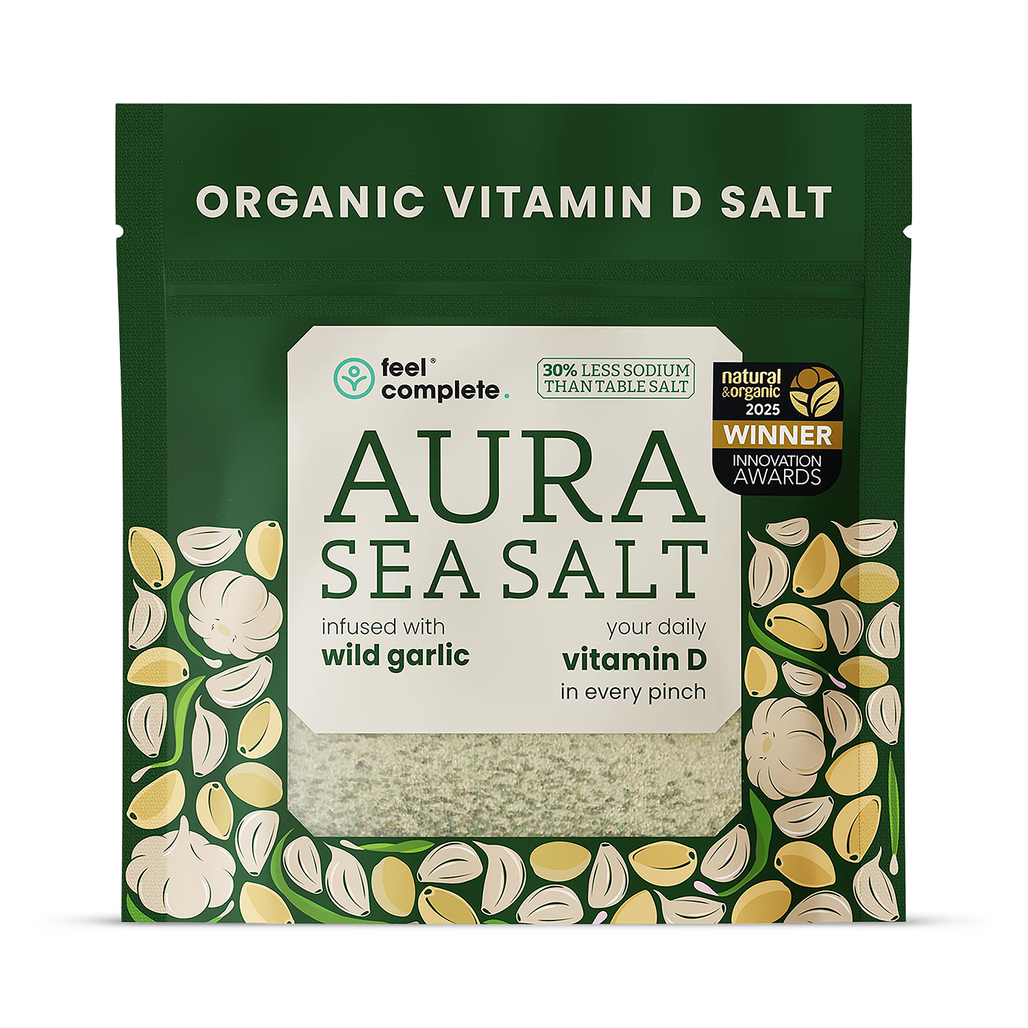 Feel Complete wild garlic sea salt 80g, UK version