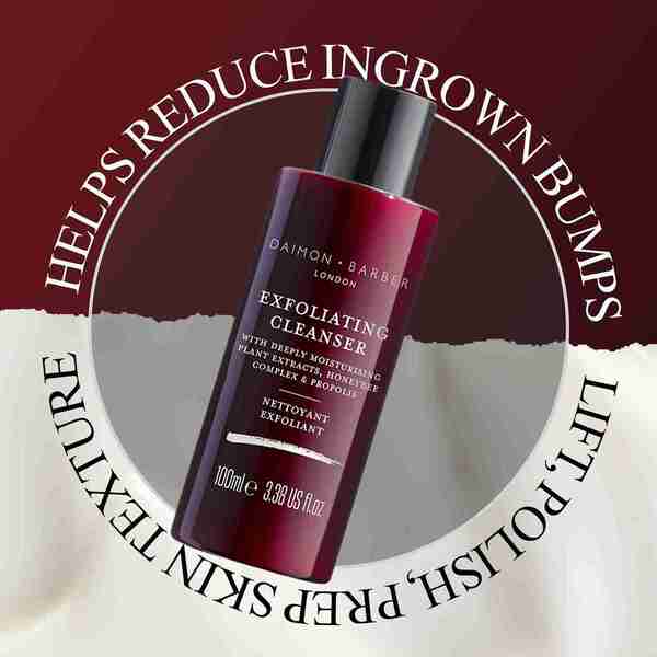 Daimon Barber Exfoliating Cleanser 100ml, imported from the UK