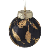 Livingandhome 25pcs Christmas baubles black gold, UK version