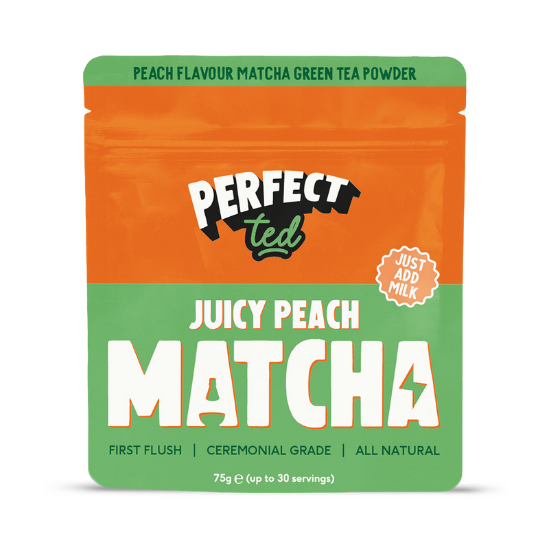 PerfectTed peach matcha powder 75g, imported from the UK