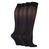 IOMI 2 Pk Ladies 40 Den Knee High Compression Socks 4-7 UK GOODS Superdrug Black  