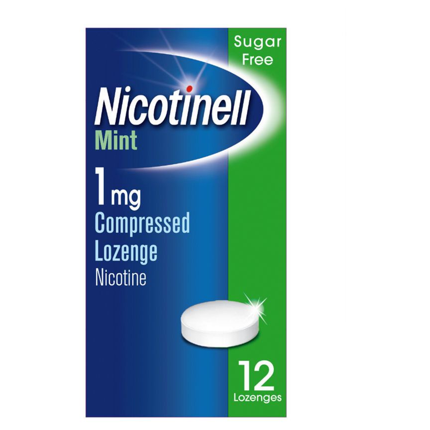 Nicotinell Nicotine Lozenge Stop Smoking Aid 1 mg Mint 12 Pieces GOODS ASDA   