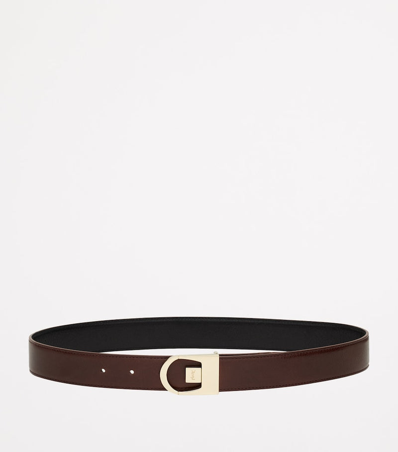 Saint Laurent reversible calfskin belt 3cm, imported from the UK