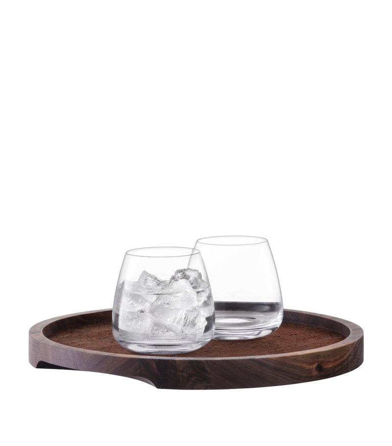 LSA International Walnut City serving tray 40cm, UK version