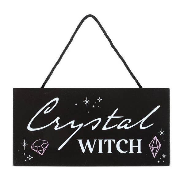 Something Different crystal witch hanging sign 20x10cm, UK version