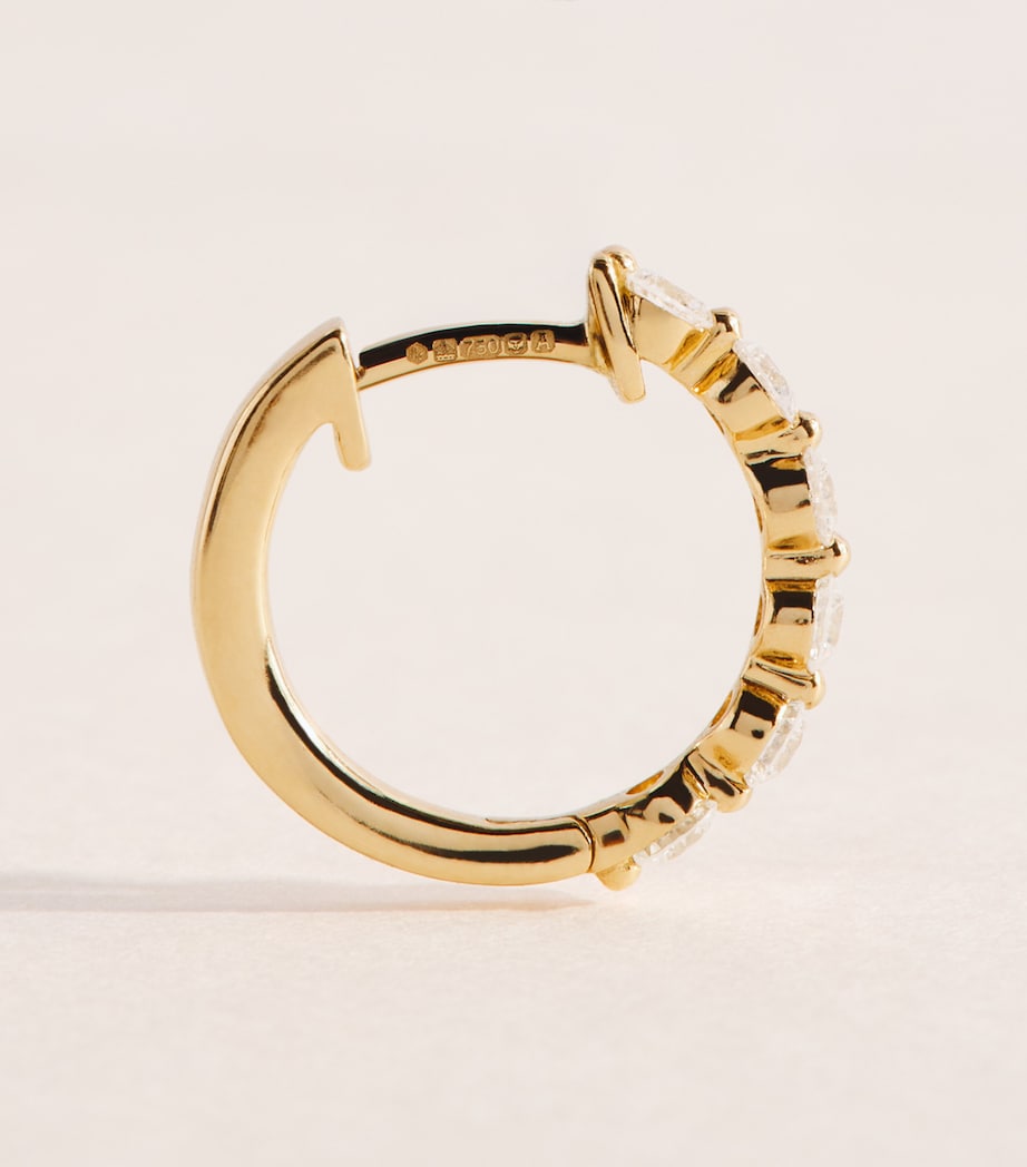 Harrods 18kt yellow gold diamond hoop earrings 0.50ctw - British product