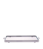 ZODIAC glass tray with chrome trims (British brand)
