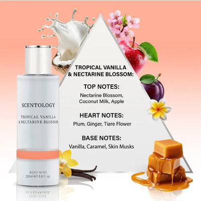 Scentology Tropical Vanilla og Nektarin Body Mist 200ml