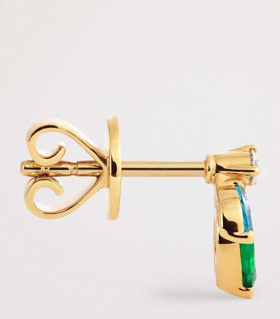 Emily P. Wheeler earrings diamonds emeralds topaz gold, imported from UK