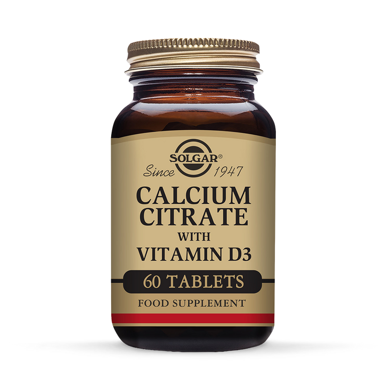 Solgar Calcium Citrate with Vitamin D3 60 Tablets, imported from the UK