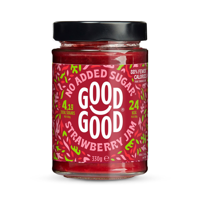 Good Good strawberry jam 330g - British product