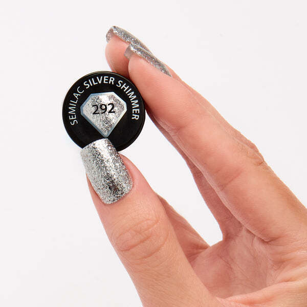 Semilac UV Silver Shimmer Gel Polish 7ml - British product