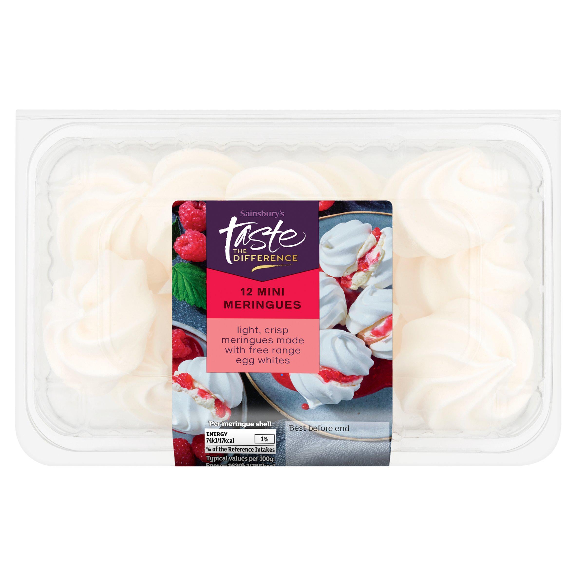 Sainsbury's Taste the Difference Mini Meringues x12 GOODS Sainsburys   