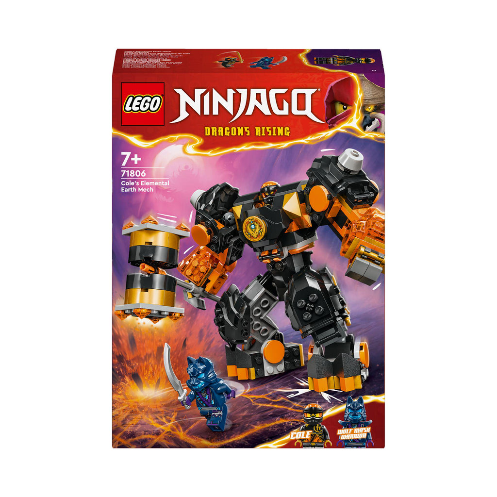 LEGO NINJAGO Cole’s Elemental Earth Mech Action Figure 71806