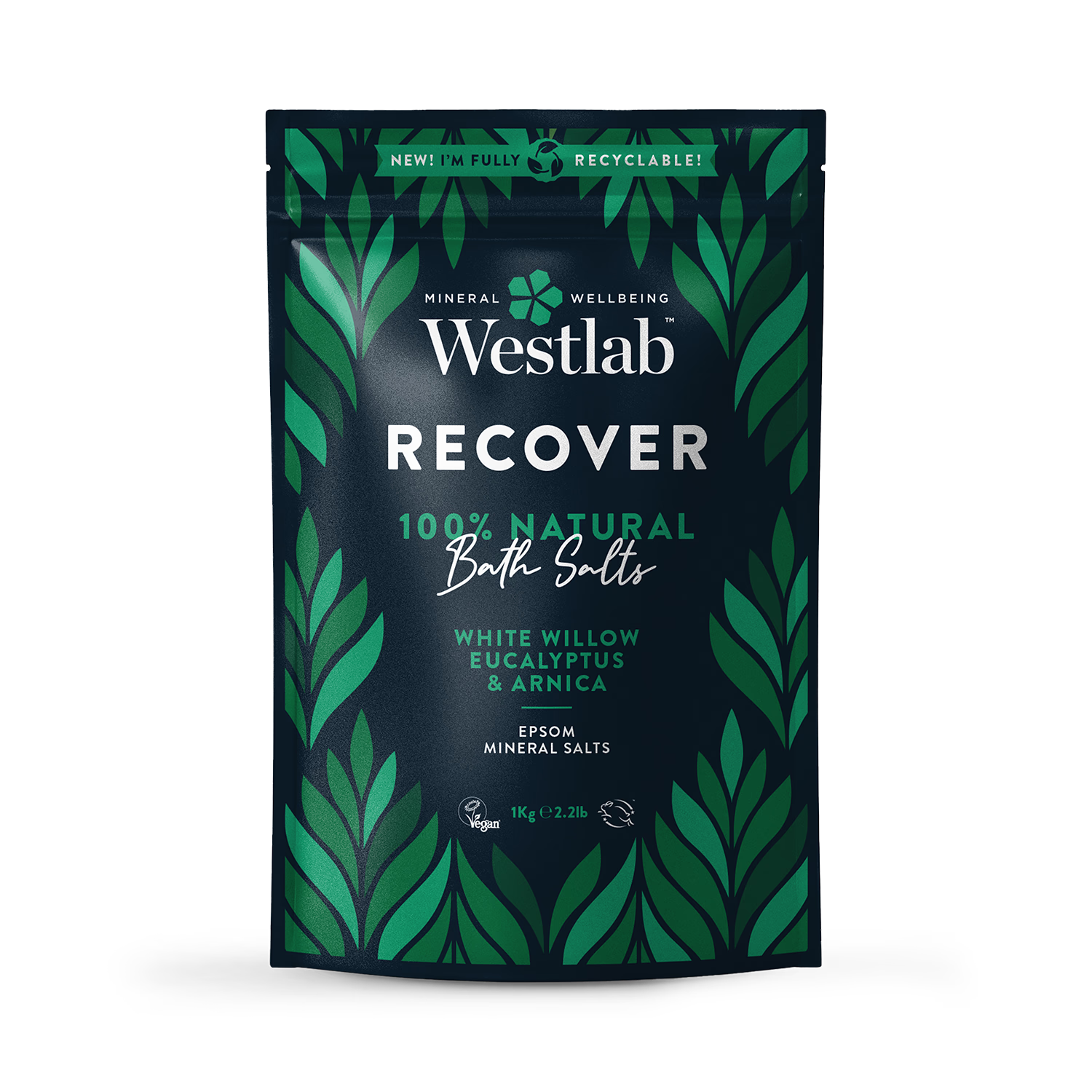 Westlab Recover Bathing Salts 1kg mineral enriched mixture (British brand)