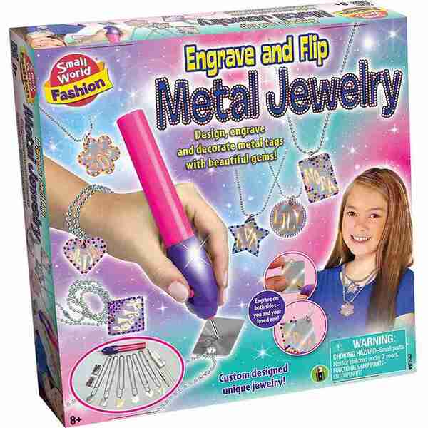 Small World Toys Engrave and Flip metal jewelry kit, UK version
