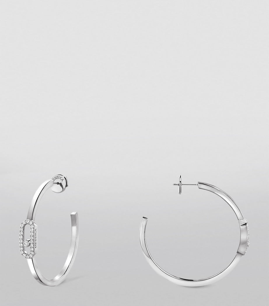 Messika Move Uno white gold hoop earrings 0.29ct diamond, UK version