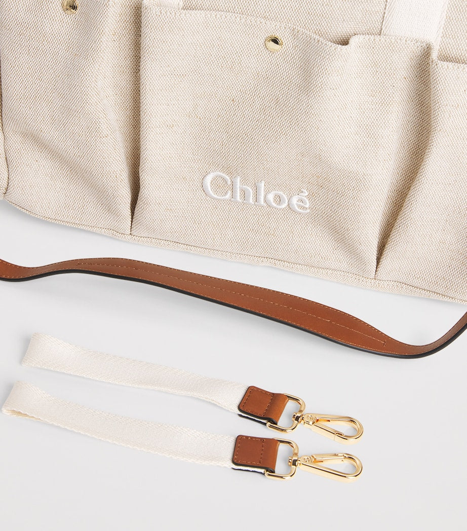 Chloé Kids canvas logo changing bag - British product