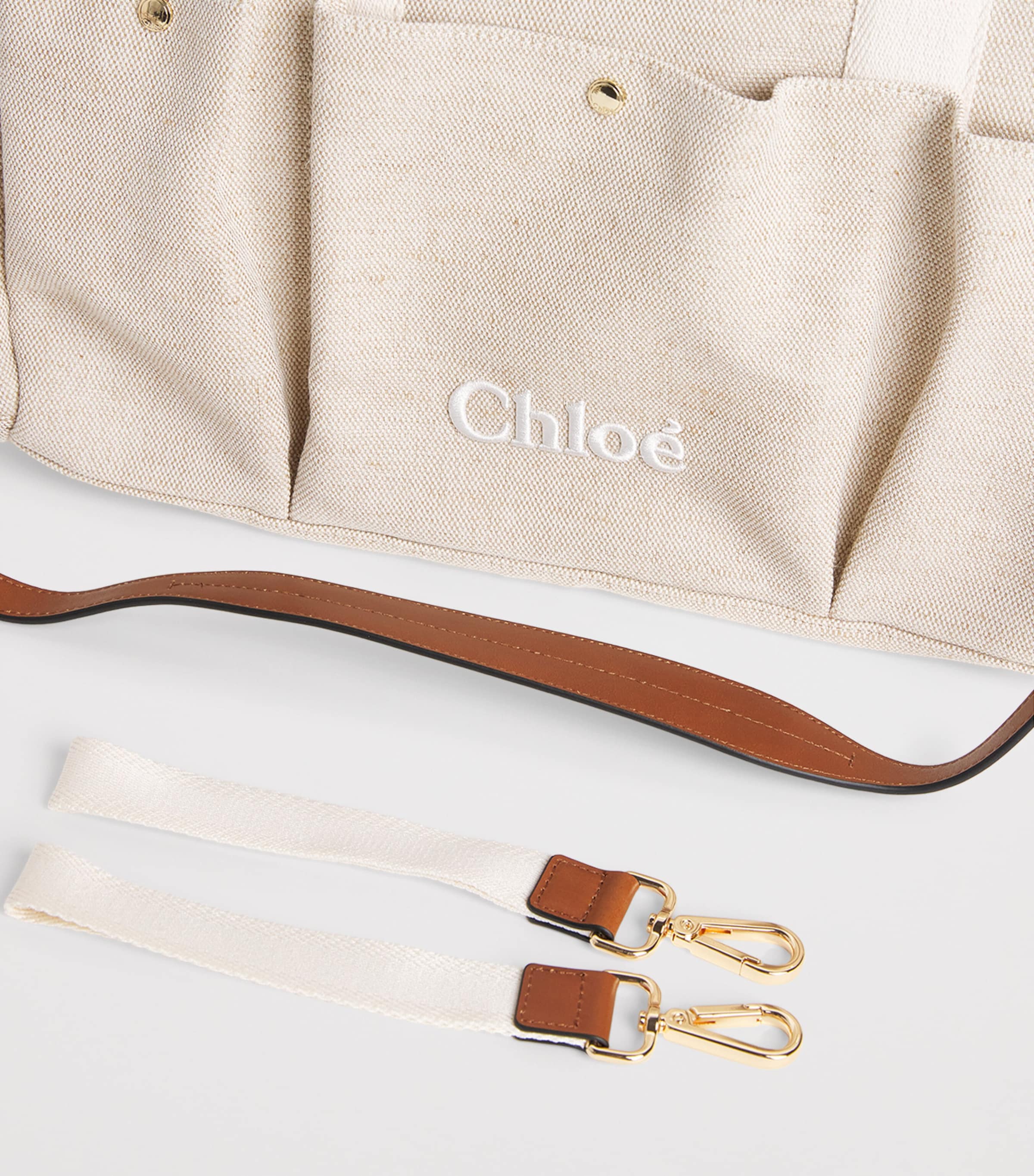 Chloé Kids canvas logo changing bag - British product