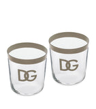 Dolce&Gabbana DG Logo glasses set of 2 with silver rim - British product