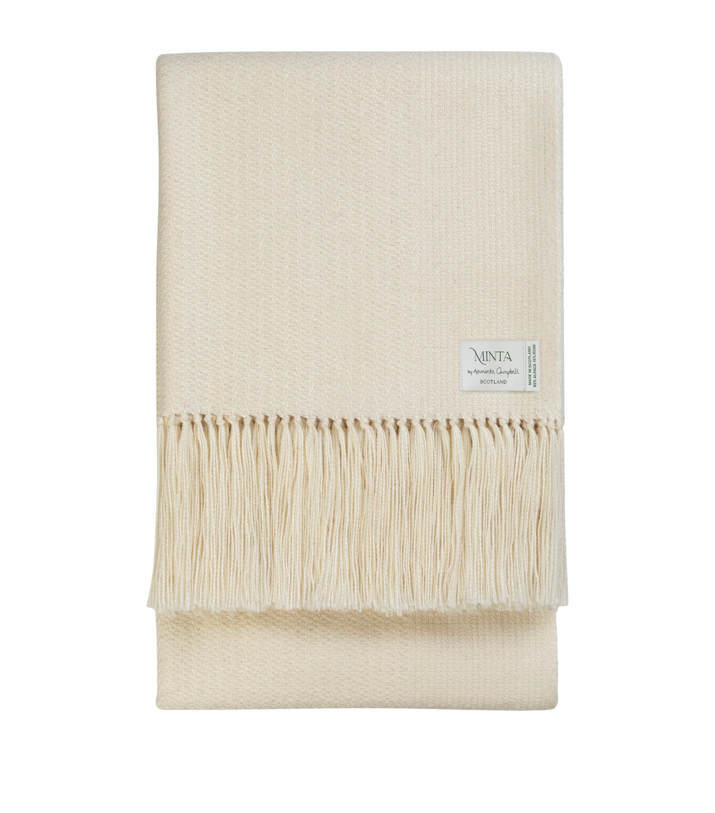 Araminta Campbell Alpaca-Blend Woodland Inkcap Throw 150cm x 230cm - British product
